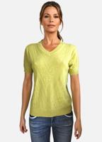 Женская трикотажная футболка с V-образным вырезом